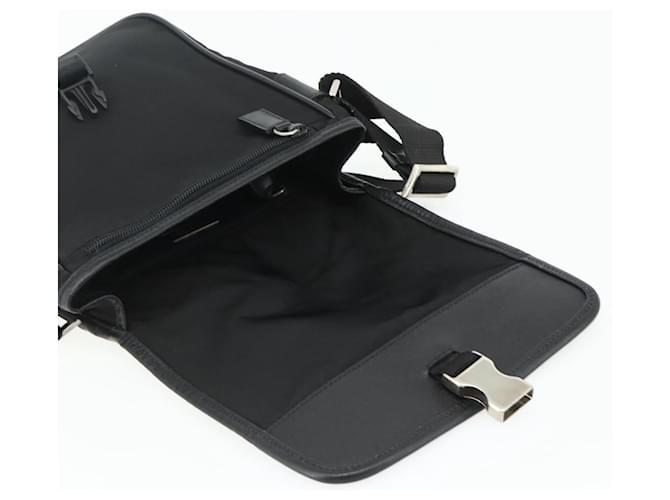 PRADA Shoulder Bag Nylon Leather Black Silver - vista 16