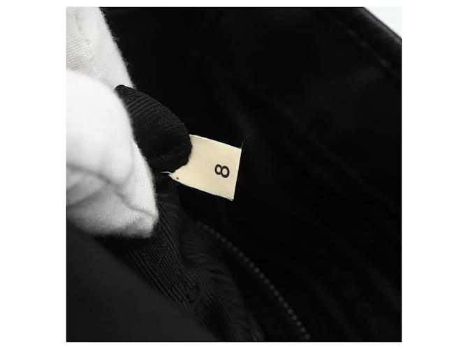 PRADA Shoulder Bag Nylon Leather Black Silver - vista 24