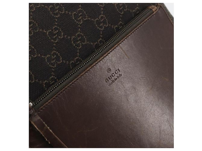 GUCCI GG Canvas Tote Bag Brown Silver 28892 - vista 14