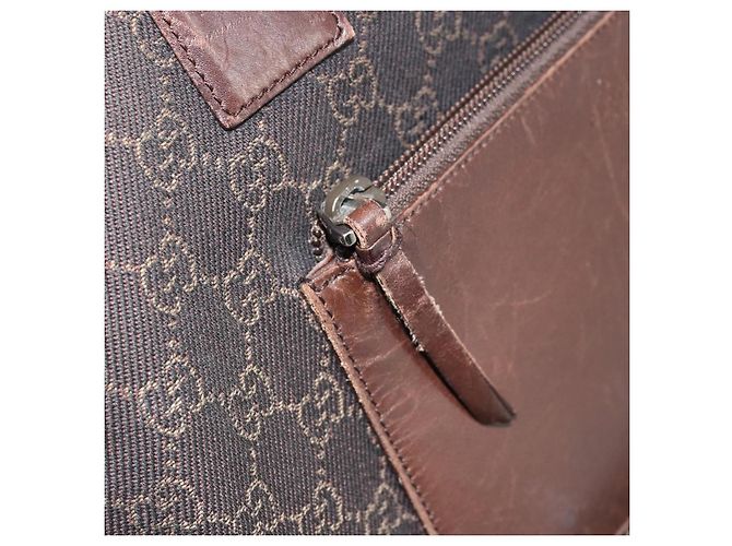 GUCCI GG Canvas Tote Bag Brown Silver 28892 - vista 23