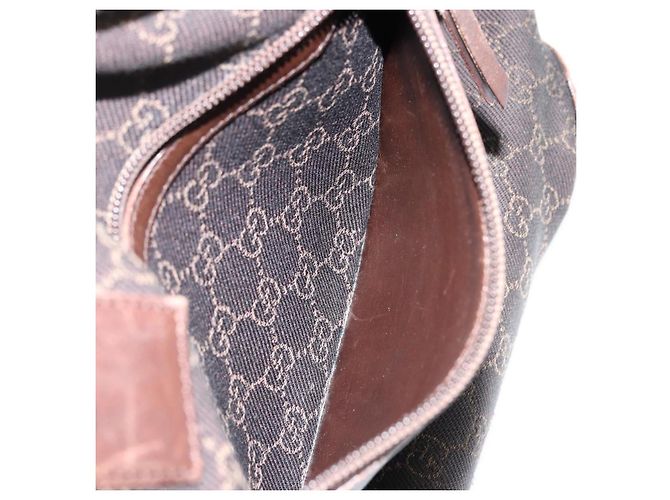 GUCCI GG Canvas Tote Bag Brown Silver 28892 - vista 24