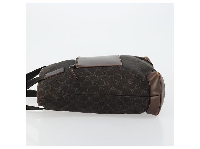 GUCCI GG Canvas Tote Bag Brown Silver 28892 - vista 5