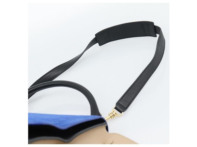 Céline CELINE Trapeze Hand Bag Leather 2way Blue Gold - vista 15