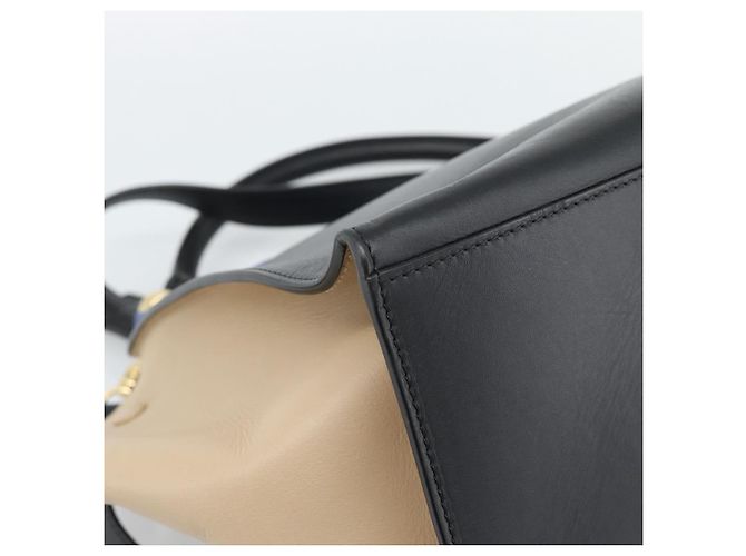 Céline CELINE Trapeze Hand Bag Leather 2way Blue Gold - vista 19