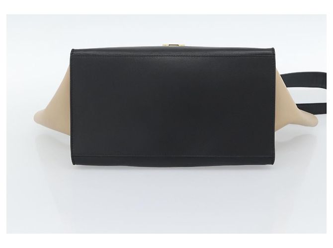 Céline CELINE Trapeze Hand Bag Leather 2way Blue Gold - vista 5