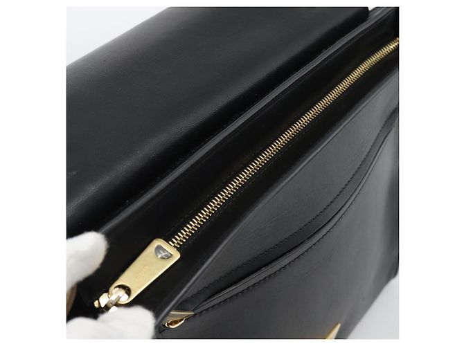 Céline CELINE Trapeze Hand Bag Leather 2way Blue Gold - vista 9