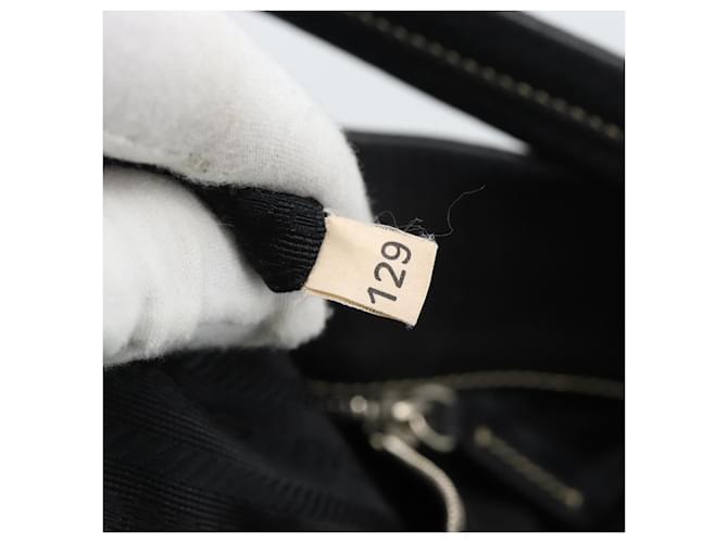 PRADA Shoulder Bag Leather Black Silver - vista 12