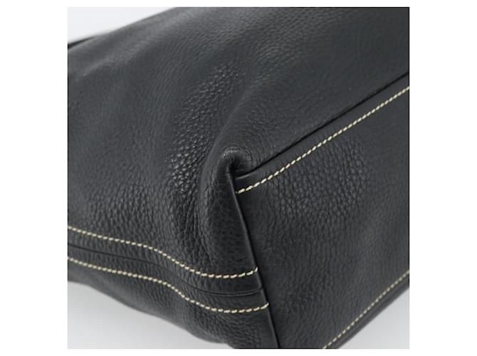 PRADA Shoulder Bag Leather Black Silver - vista 16