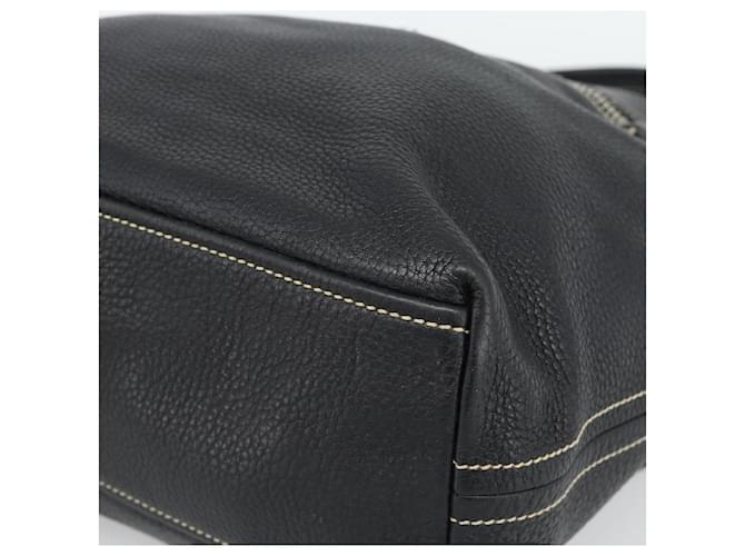 PRADA Shoulder Bag Leather Black Silver - vista 9