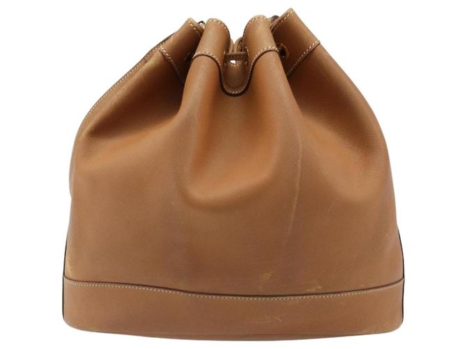 Hermès HERMES Market GM Shoulder Bag Epsom Brown Gold - vista 13
