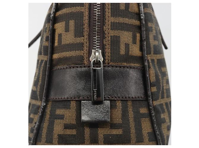 FENDI Zucca Canvas Hand Bag Black Brown - vista 10