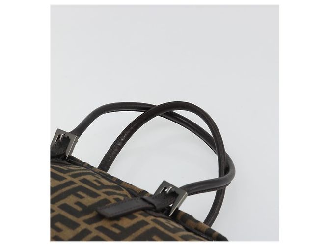 FENDI Zucca Canvas Hand Bag Black Brown - vista 14