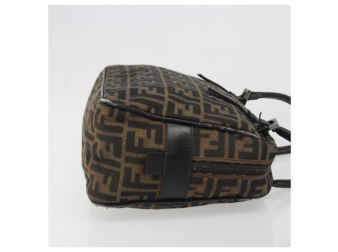 FENDI Zucca Canvas Hand Bag Black Brown - vista 3