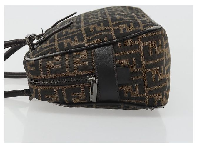 FENDI Zucca Canvas Hand Bag Black Brown - vista 4