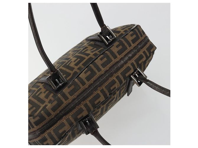 FENDI Zucca Canvas Hand Bag Black Brown - vista 6