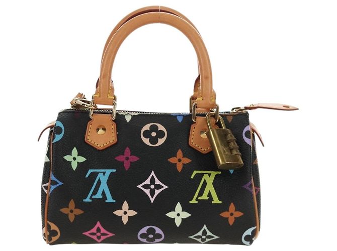 LOUIS VUITTON Monogram Multicolor Mini Speedy Bag Black M92644 - vista 2