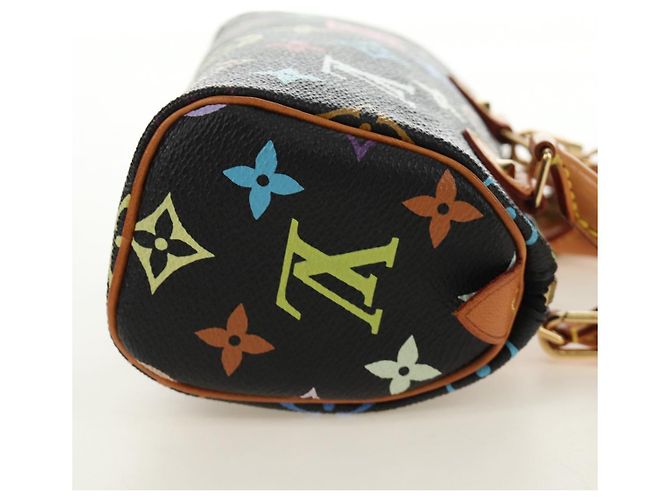 LOUIS VUITTON Monogram Multicolor Mini Speedy Bag Black M92644 - vista 4