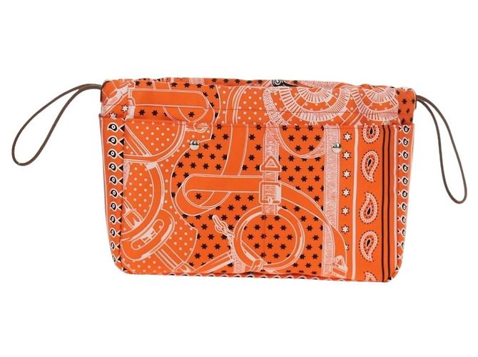 Hermès HERMES Foolby 25 Pouch Silk Orange - vista 13