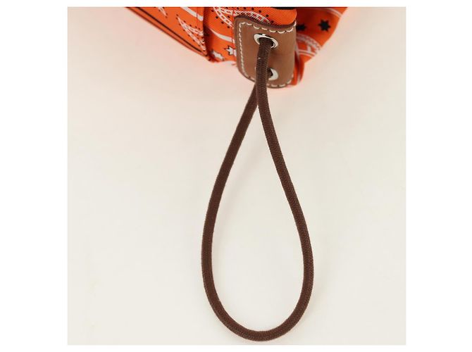 Hermès HERMES Foolby 25 Pouch Silk Orange - vista 7