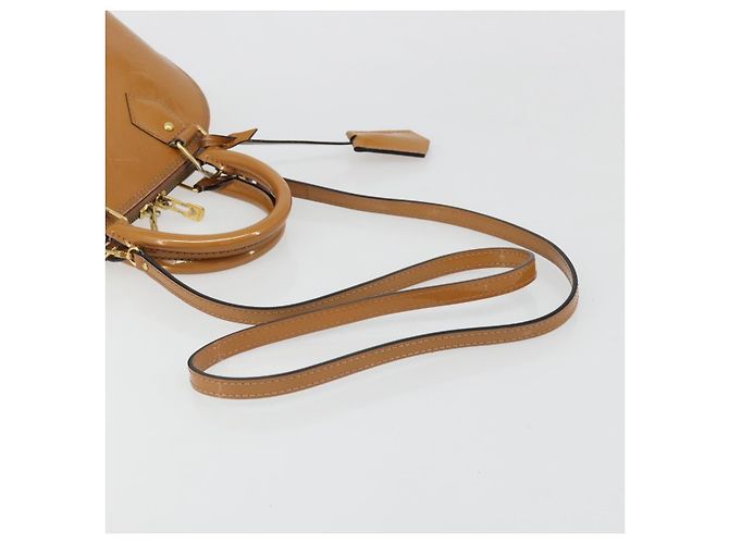 LOUIS VUITTON Monogram Vernis Alma BB Bag 2way Beige Poodle M91752 - vista 9