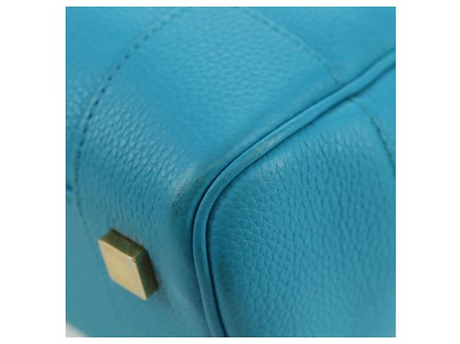 LOEWE Amazonas 23 Hand Bag Leather 2way Light Blue Gold - vista 16