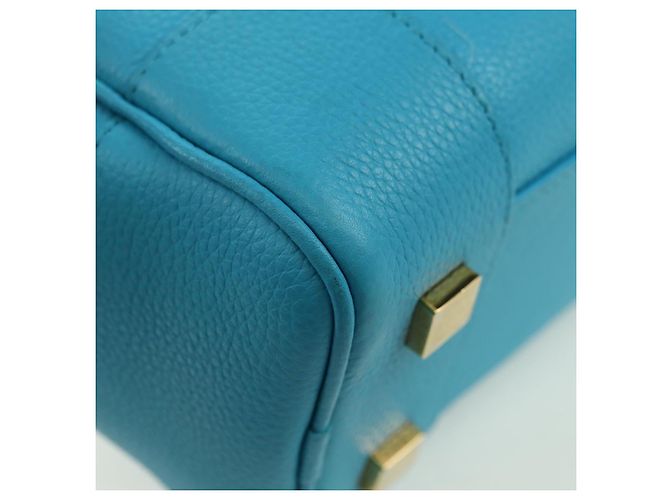 LOEWE Amazonas 23 Hand Bag Leather 2way Light Blue Gold - vista 17