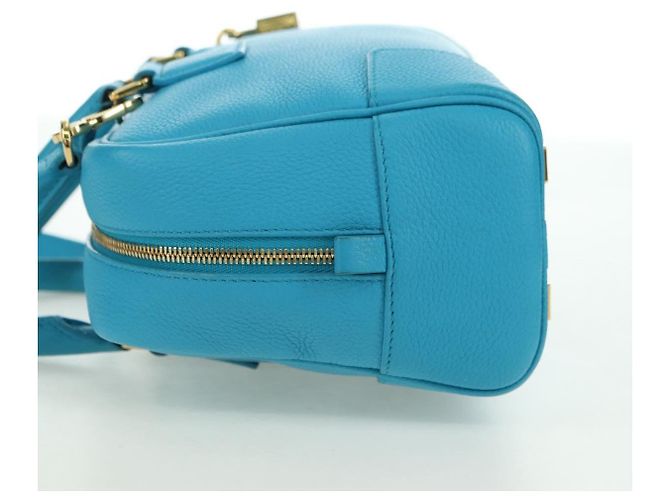 LOEWE Amazonas 23 Hand Bag Leather 2way Light Blue Gold - vista 3