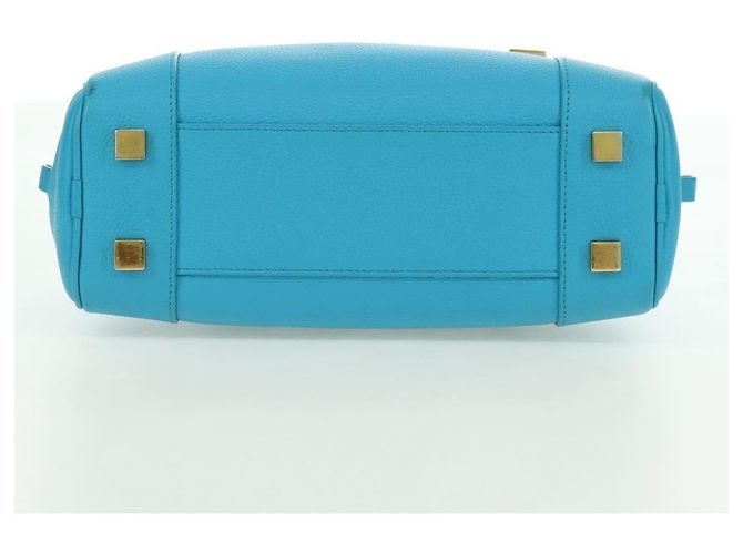 LOEWE Amazonas 23 Hand Bag Leather 2way Light Blue Gold - vista 5