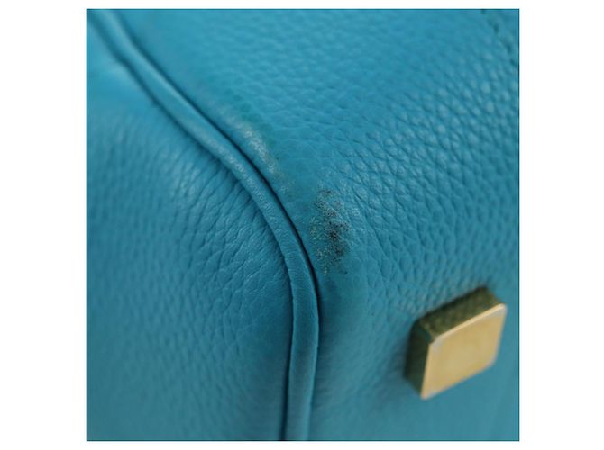 LOEWE Amazonas 23 Hand Bag Leather 2way Light Blue Gold - vista 9