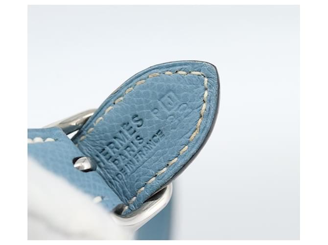 Hermès HERMES Trim 31 Shoulder Bag Leather Light Blue Silver - vista 11