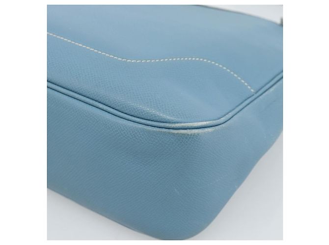 Hermès HERMES Trim 31 Shoulder Bag Leather Light Blue Silver - vista 17
