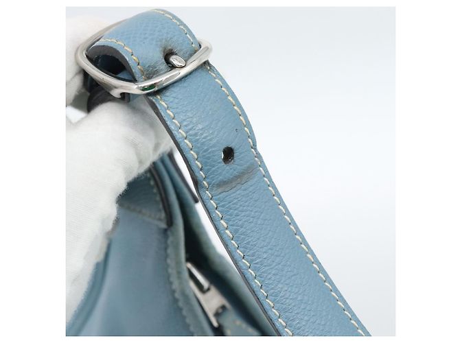 Hermès HERMES Trim 31 Shoulder Bag Leather Light Blue Silver - vista 19