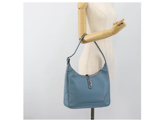 Hermès HERMES Trim 31 Shoulder Bag Leather Light Blue Silver - vista 26