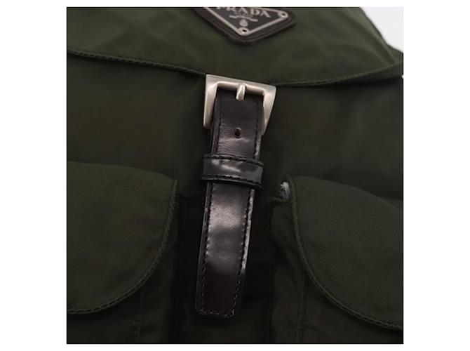 PRADA Backpack Nylon Khaki Silver - vista 9