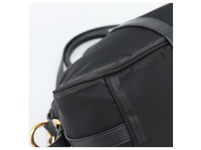 PRADA Hand Bag Nylon 2way Black Gold - vista 15