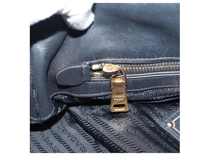 PRADA Hand Bag Nylon 2way Black Gold - vista 22