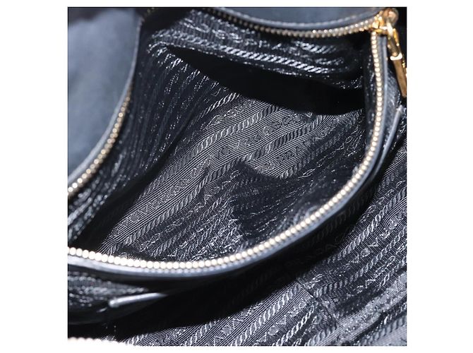 PRADA Hand Bag Nylon 2way Black Gold - vista 23