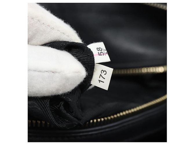 PRADA Hand Bag Nylon 2way Black Gold - vista 24