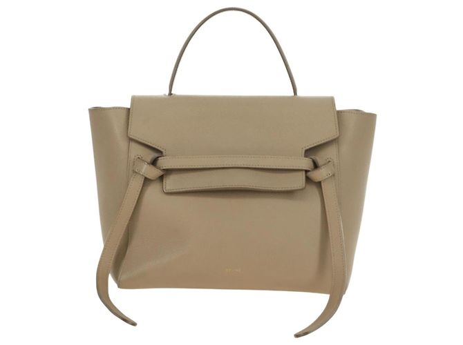 Céline CELINE Belt Bag Micro Hand Bag Leather 2way Beige Gold - vista 2