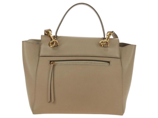 Céline CELINE Belt Bag Micro Hand Bag Leather 2way Beige Gold - vista 3