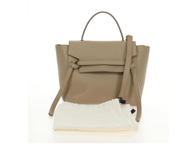 Céline CELINE Belt Bag Micro Hand Bag Leather 2way Beige Gold - vista 31
