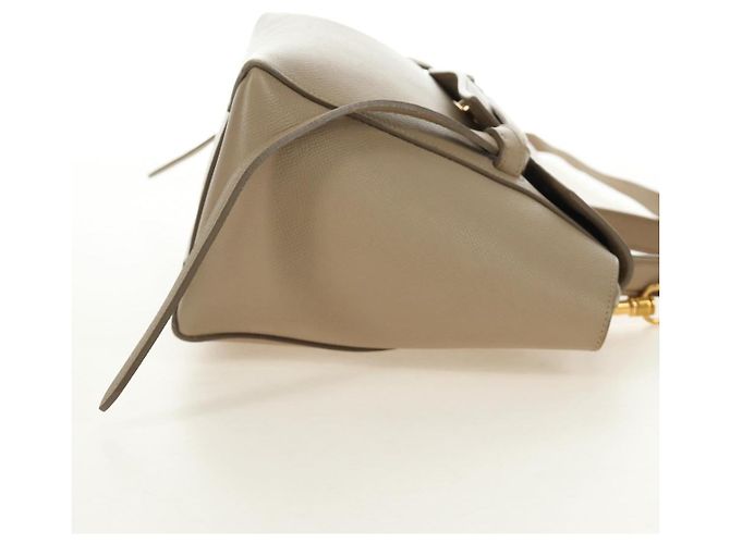 Céline CELINE Belt Bag Micro Hand Bag Leather 2way Beige Gold - vista 5