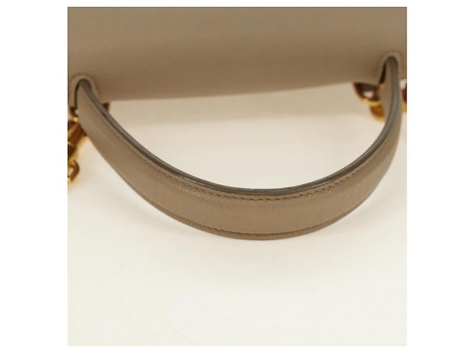 Céline CELINE Belt Bag Micro Hand Bag Leather 2way Beige Gold - vista 7