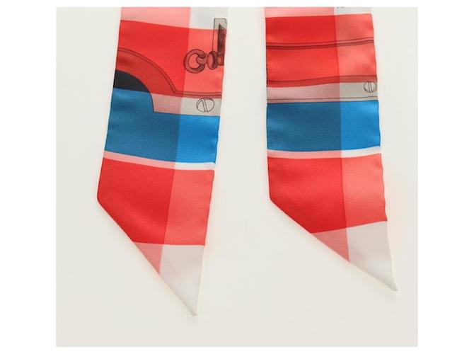 Hermès HERMES Twilly Scarf Silk Red - vista 2