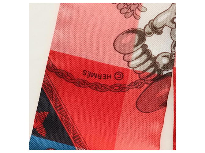 Hermès HERMES Twilly Scarf Silk Red - vista 5