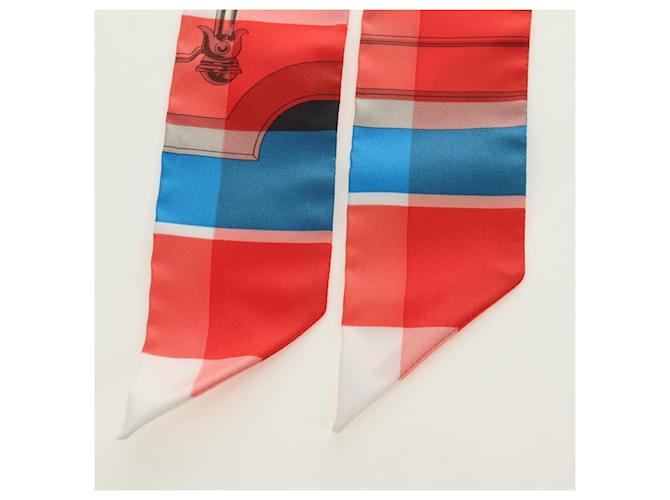 Hermès HERMES Twilly Scarf Silk Red - vista 7