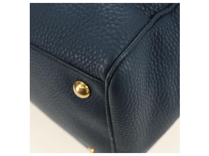 Miu Miu Shoulder Bag Leather Navy Gold - vista 16