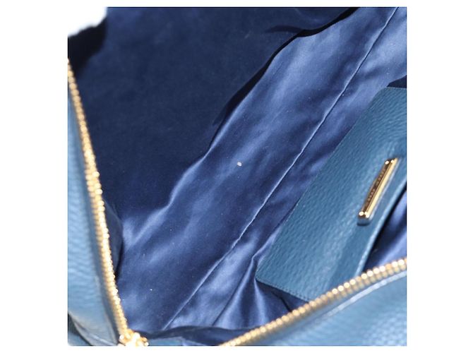 Miu Miu Shoulder Bag Leather Navy Gold - vista 20