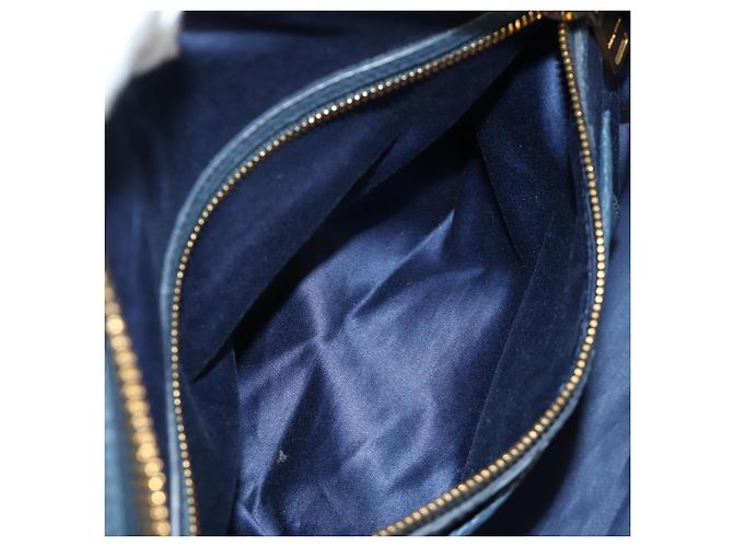 Miu Miu Shoulder Bag Leather Navy Gold - vista 25