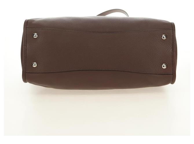 PRADA Hand Bag Leather 2way Brown Silver - vista 13